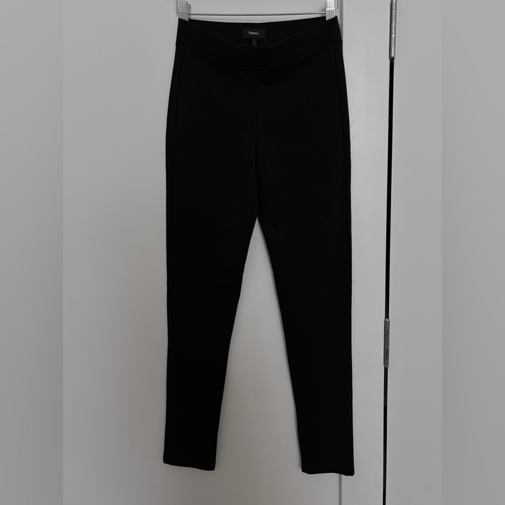 Theory Black Ankle Crop Leggings NEW